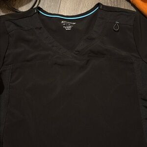 Black V-Neck Scrub Top